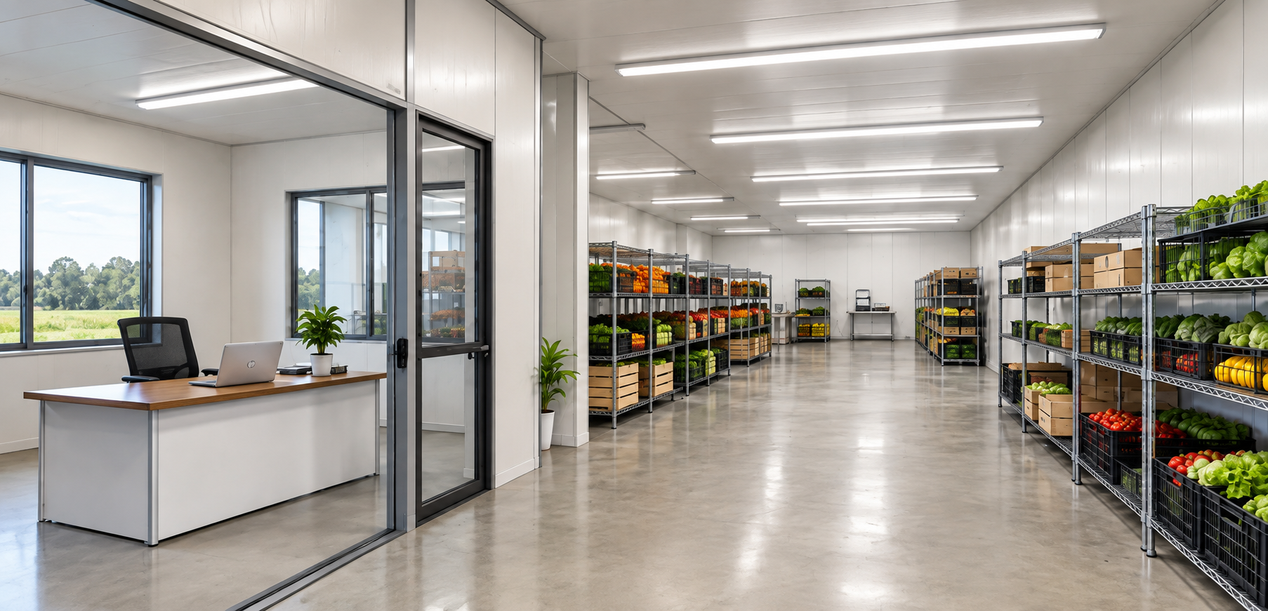Agricultural insulated-panel building
