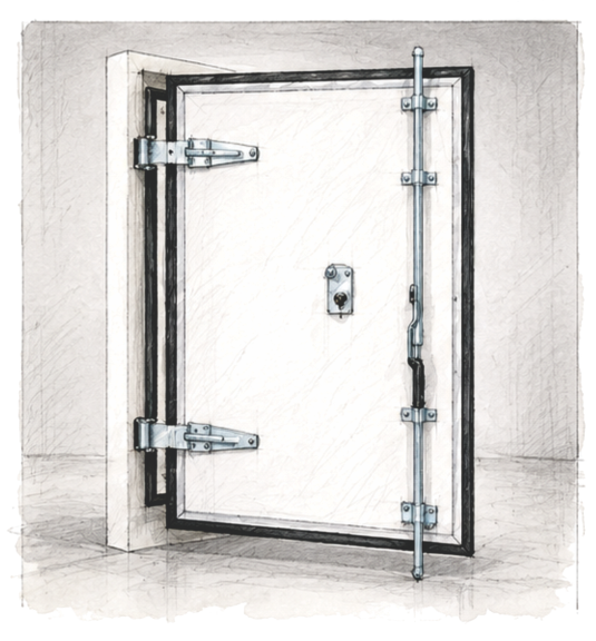 Centigrade insulated container door