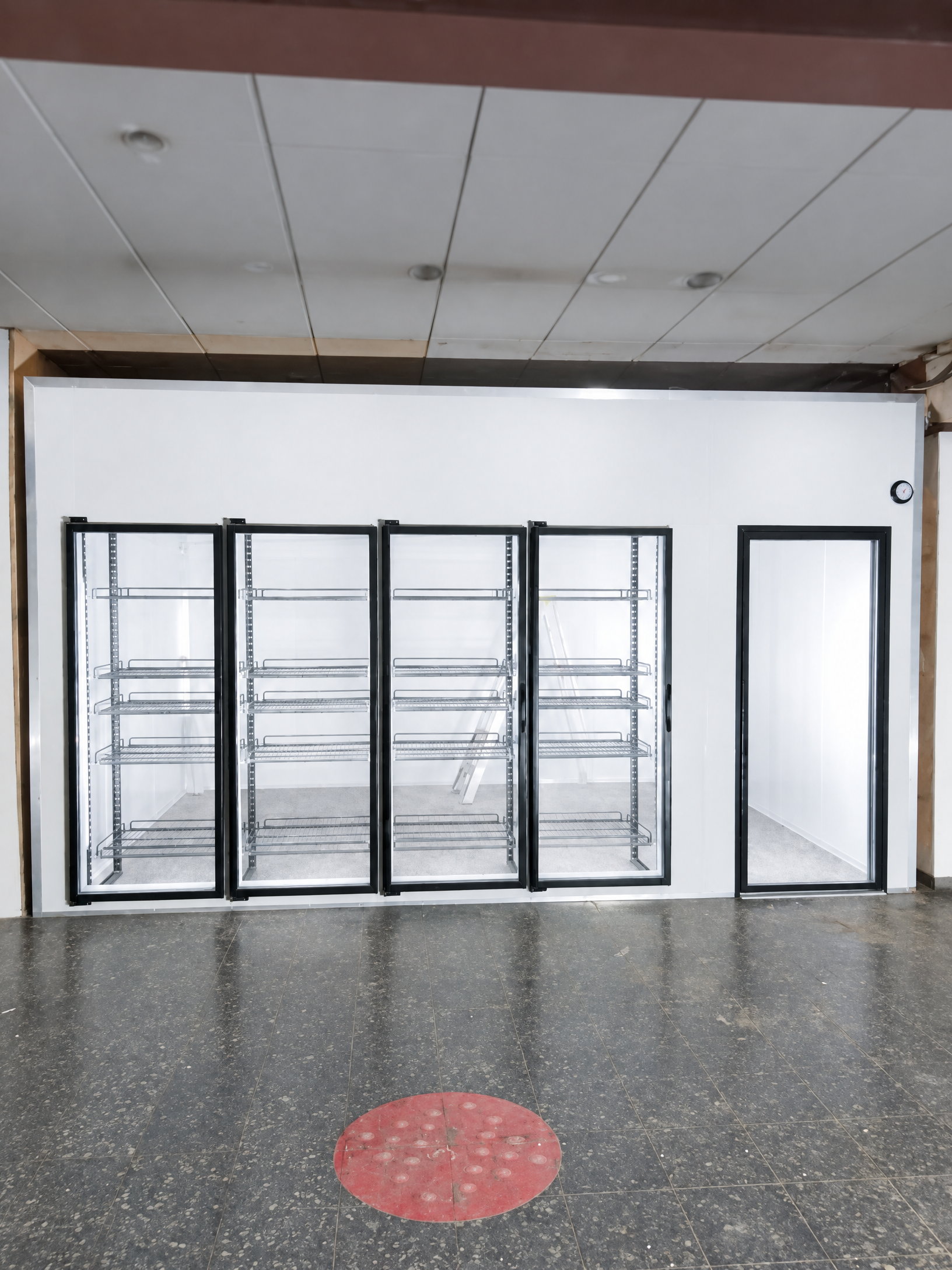 Centigrade architrave glass door cold room