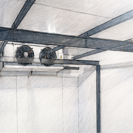 Coldroom meat rails