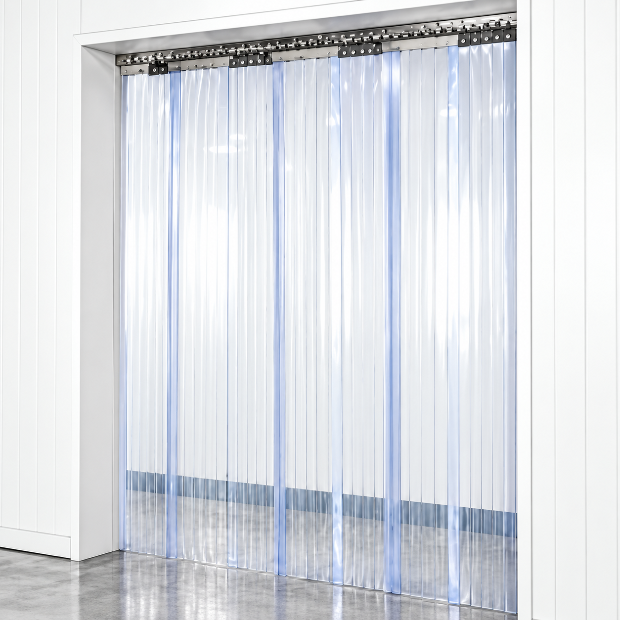 Cold room strip curtains