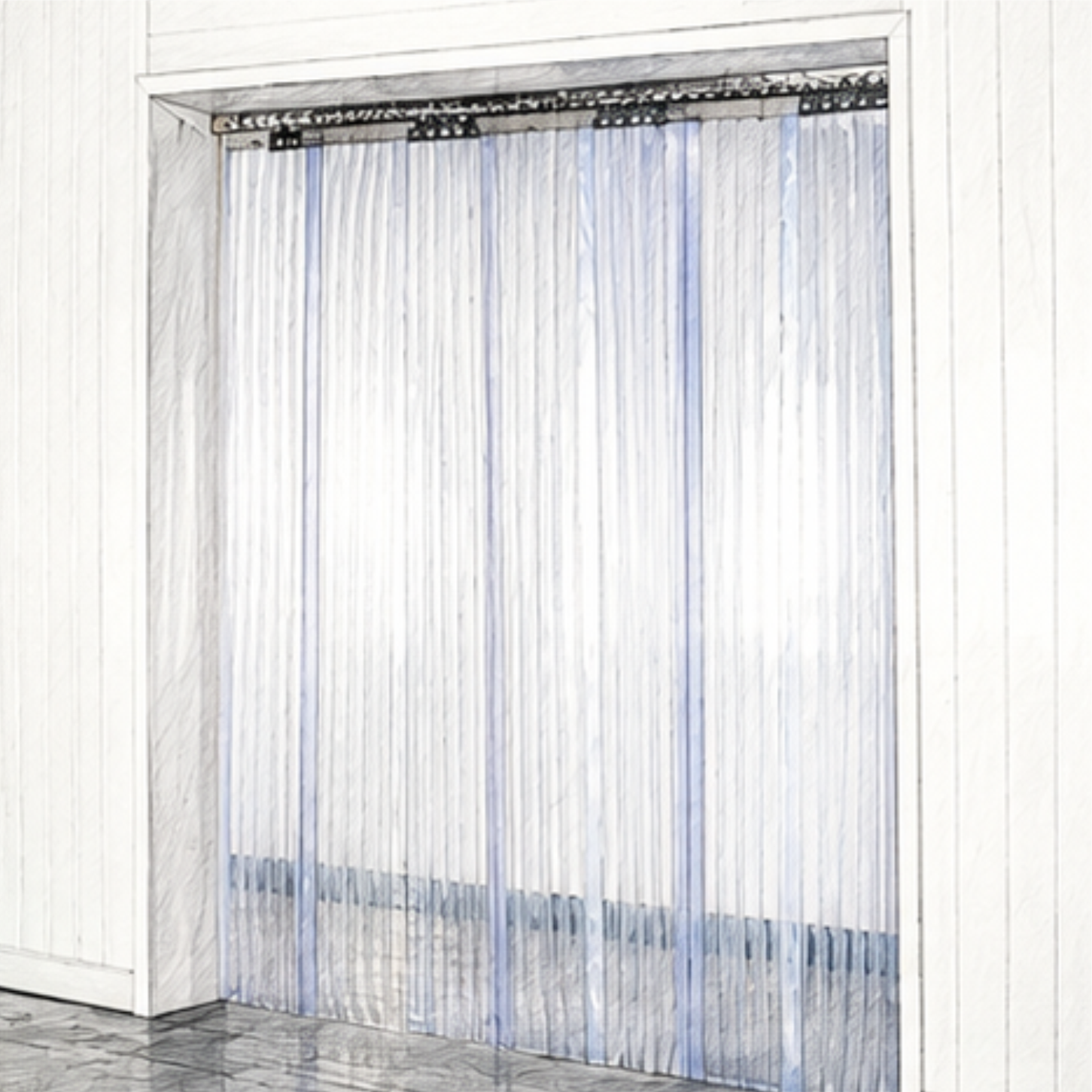 Coldroom strip curtain