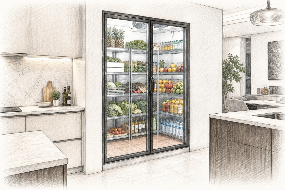 Walk-in chiller and freezer room